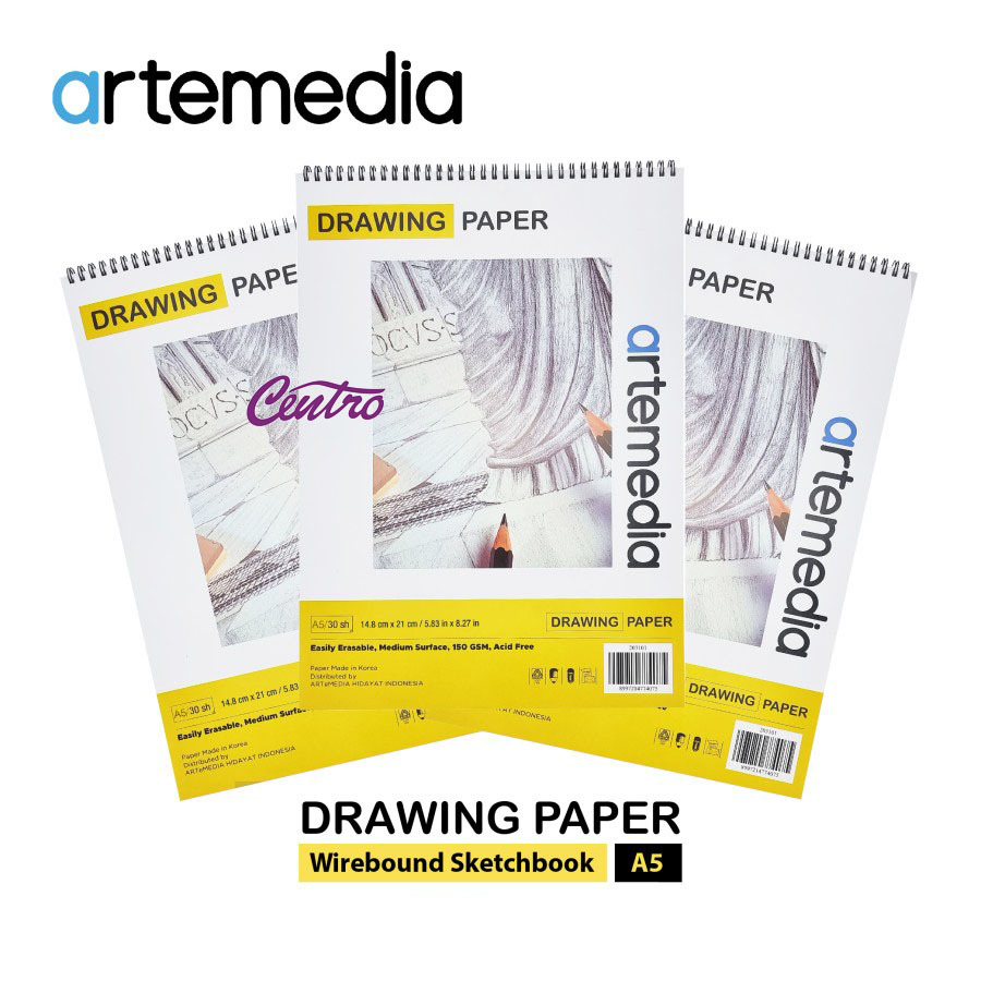 

Artemedia Drawing Paper 30 Sheet Sketchbook Buku Ring Sketsa Gambar A5