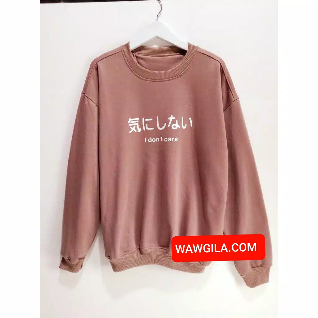 SWEATER JAPAN I DON'T CARE / SWEATER PRIA TEBAL