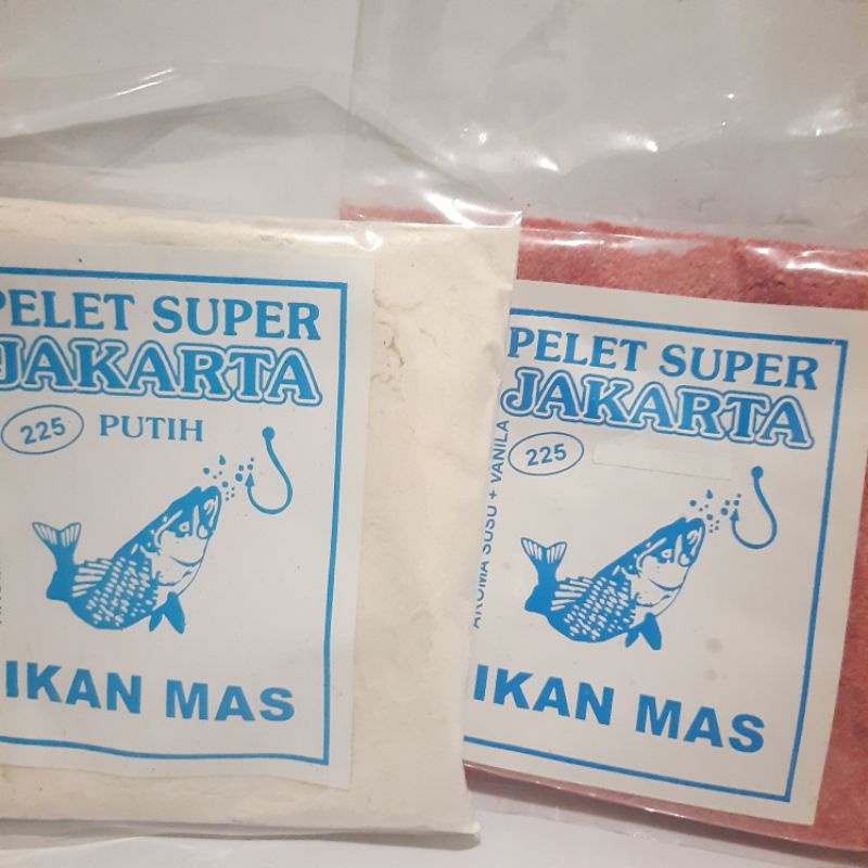Umpan Pancing Pelet super jakarta 225 besar aroma susu + vanilla
