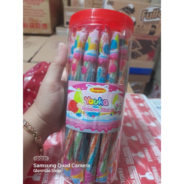 

Sekar_Shop07 Permen Youka Rainbow Stick Toples Isi 30 Pcs