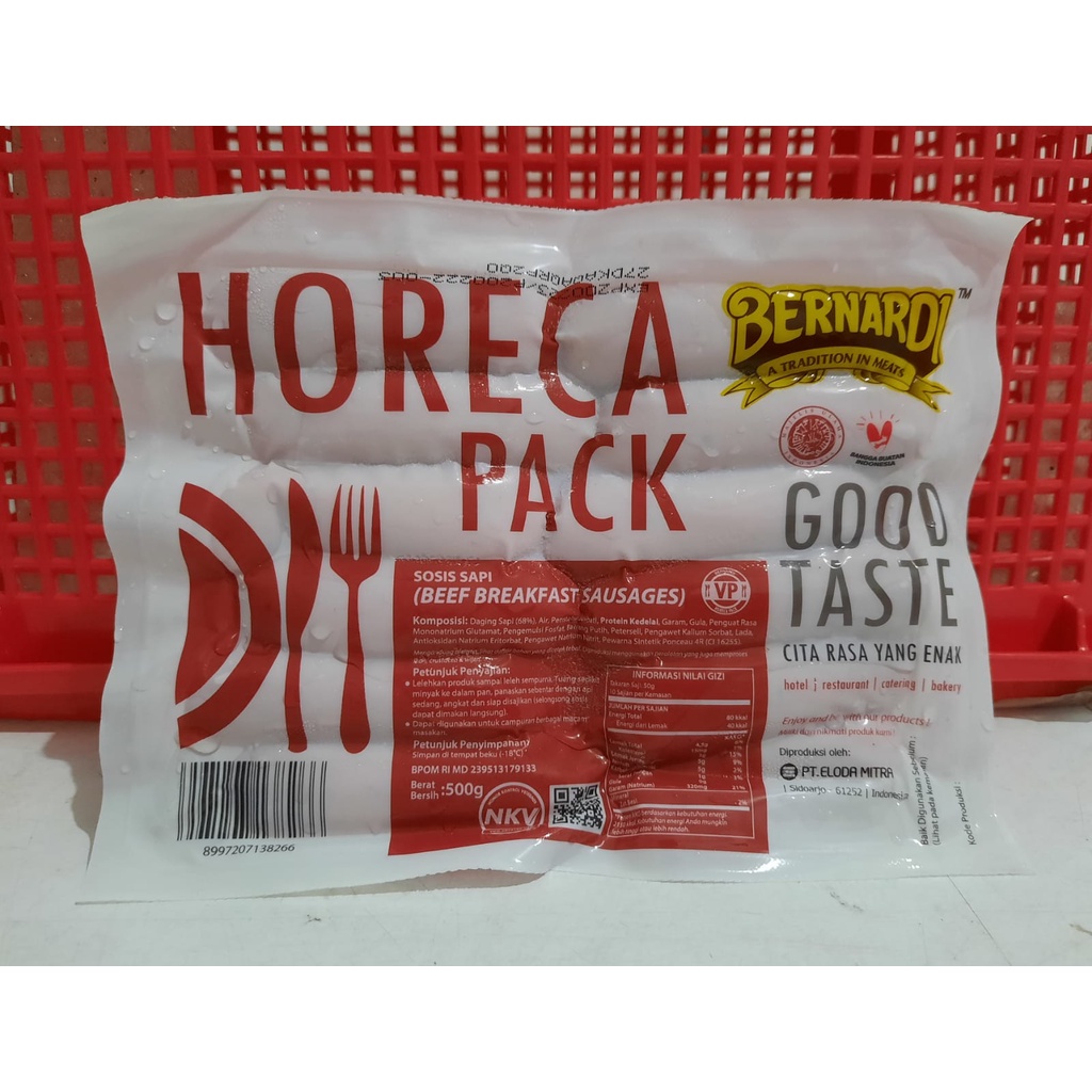 

Bernardi Horeca Pack VP Sosis Sapi Breakfast Sausages 500 Gram