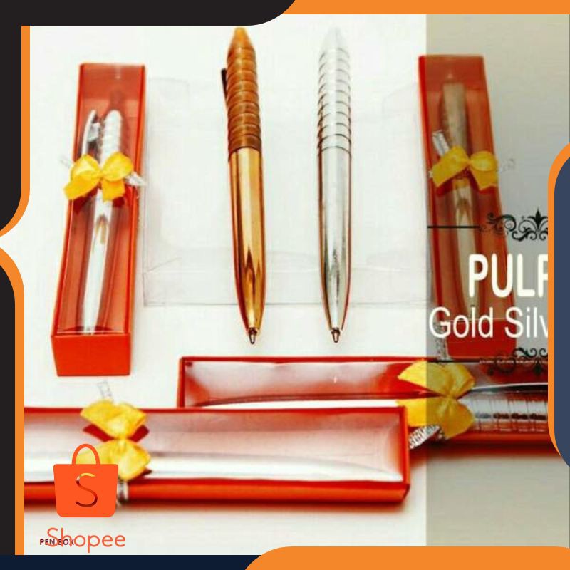 

Terlaris Terlaris 100 Pcs SOUVENIR PERNIKAHAN Pulpen Sillver Box Elegan Keren