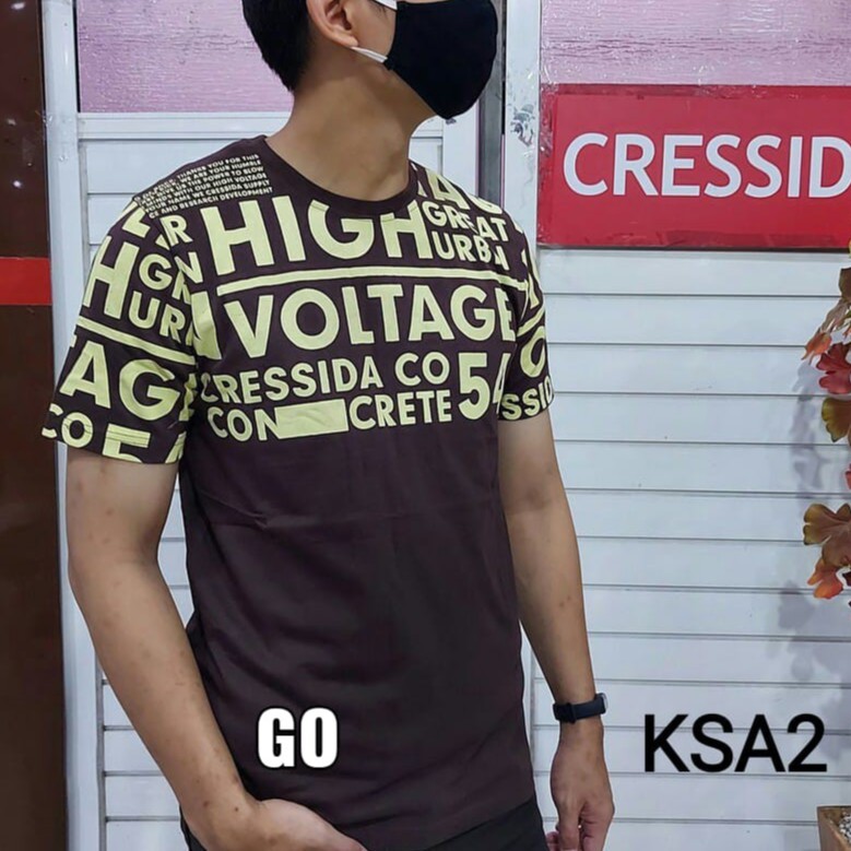 gof KSA CRESSIDA KAOS Pakaian Pria Atasan Kaos Oblong Casual Santai Slimfit Lengan Pendek Original