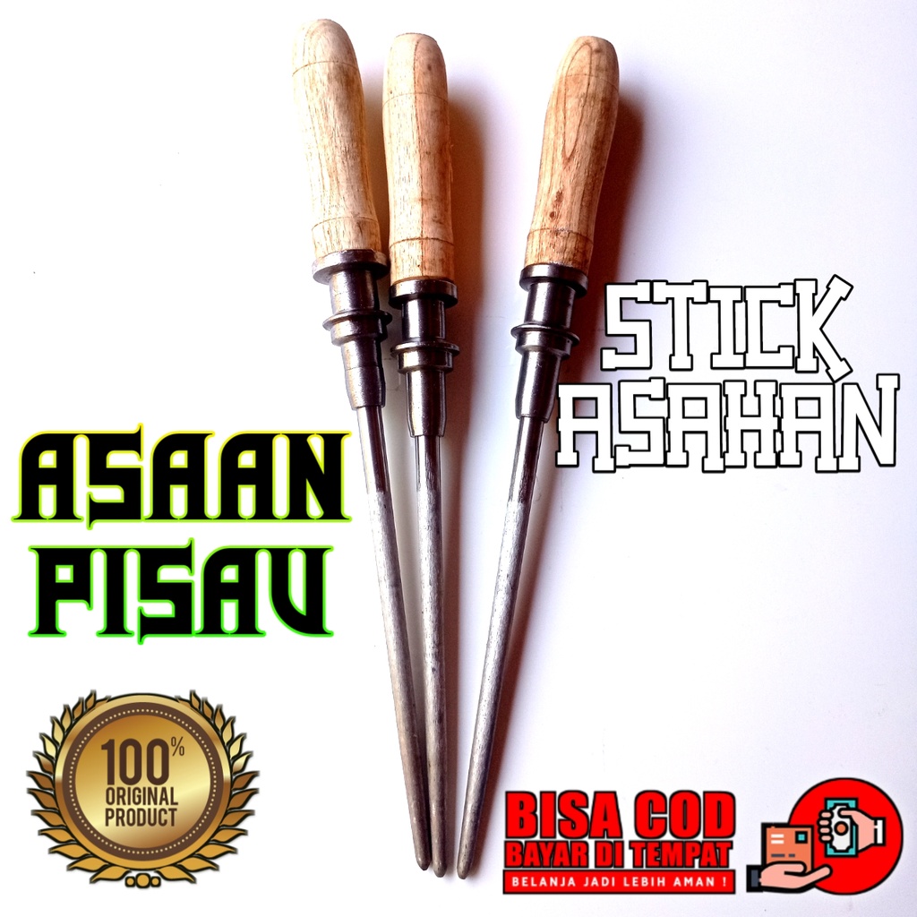 stik asahan pisau - stik asahan kristal / stik asahan honing