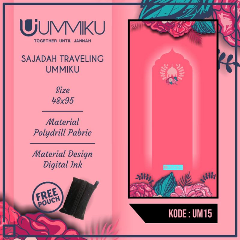 Sajadah Travel Anak UMMIKU / Sajadah Lipat Motif Anak Anak / Sajadah Travelling-Milenial 15