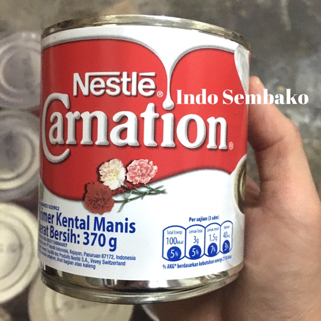 Susu Kental Manis Carnation 370g / Nestle carnation kaleng / SKM Putih susu kental manis