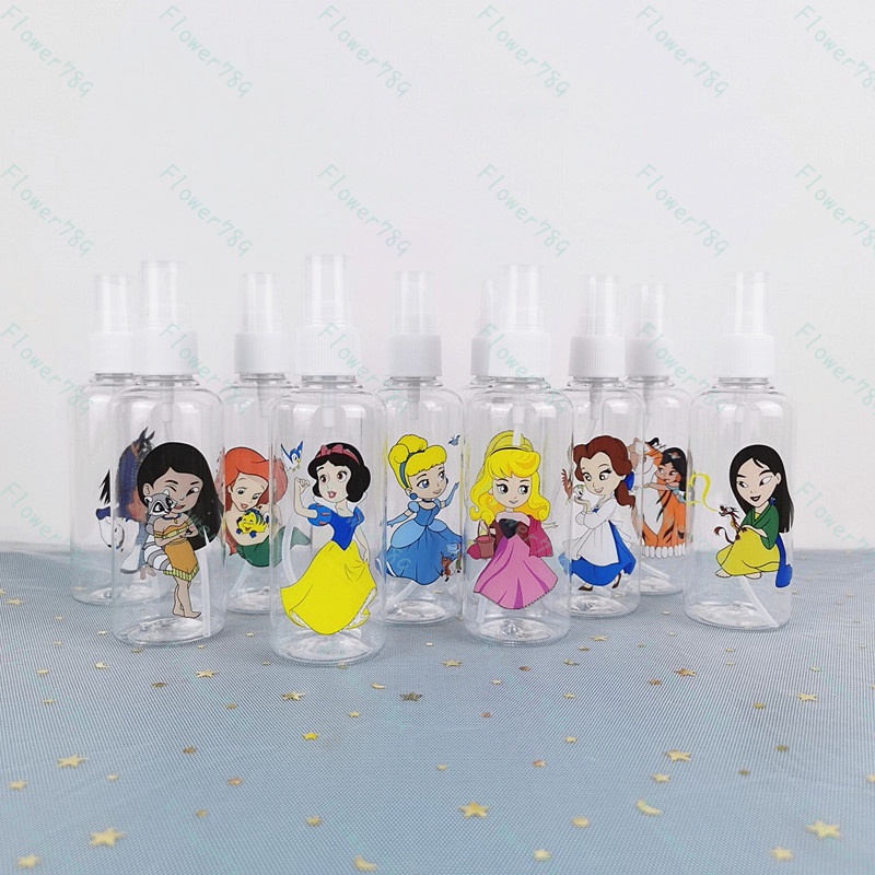 Roselife Cinderella Snow White Elsa Princess 100ML Spray Bottle Cosmetic Bottling Cartoon Travel Size Bottles for Cosmetic