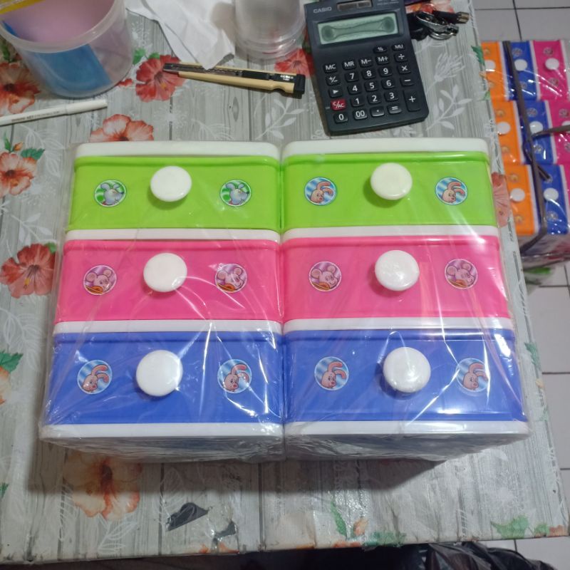 Laci Susun 3 Kecil Rainbow SHINPO SIP 364-3 / Mini Container / Kotak Obat