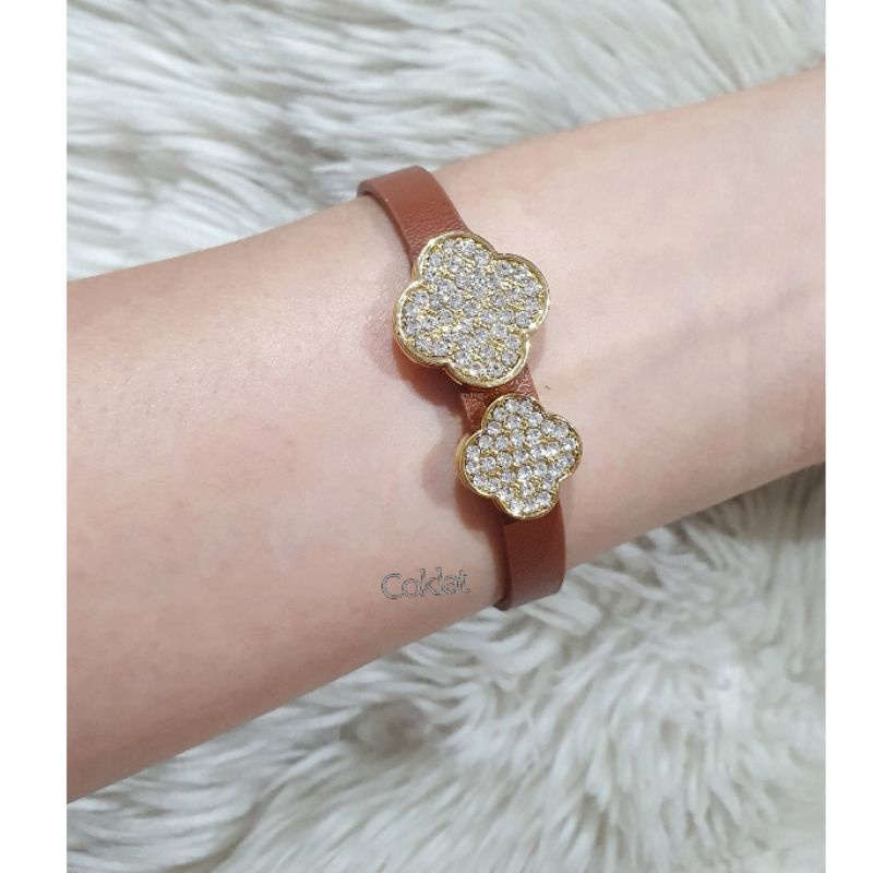 Gelang kulit branded band Premium Quality Anti karat Gelang tangan kulit import /gelang Tangan Wanita branded Band bahan kulit G0122