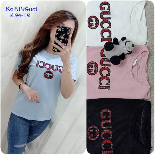 Baju Atasan Kaos Gucci import fashion Wanita