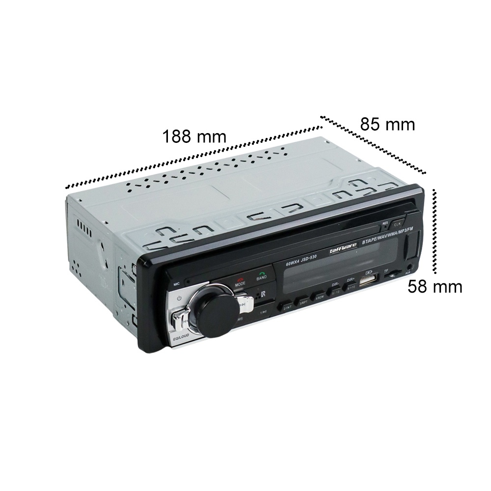 Taffware Tape Audio Mobil Bluetooth Car MP3 Player - JSD-530 - Black