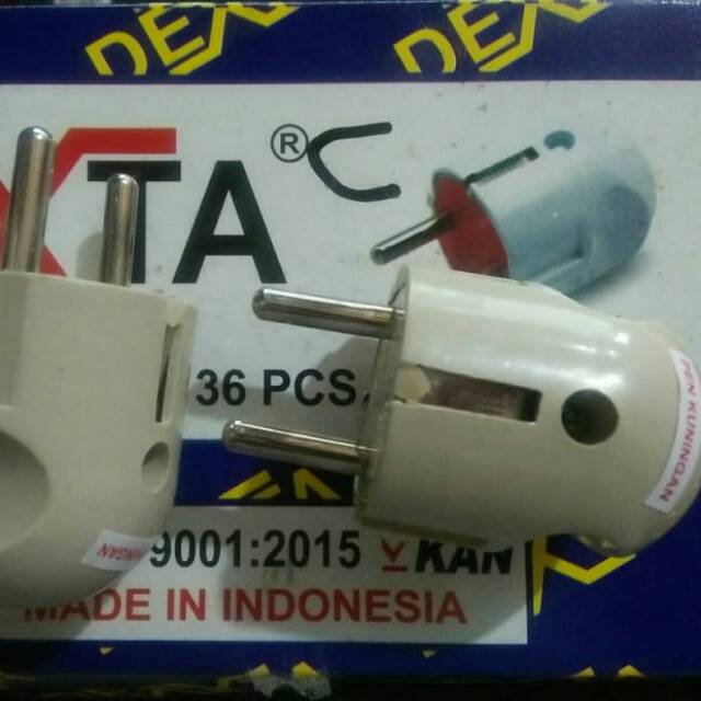 Steker Arde Pin Kuningan DX-368CR Cream DEXTA (SNI-ISO9001)