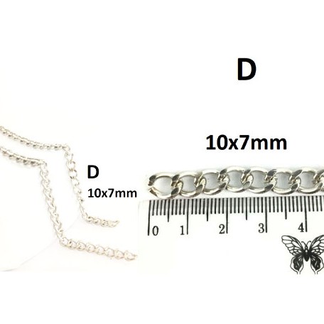 Rantai Meteran Rantai Tas Uk 2x3mm-13x6mm Harga/1meter