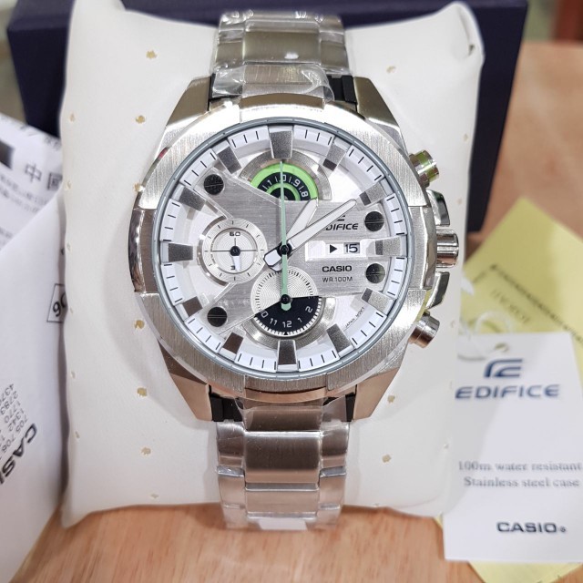 Jam Tangan Pria Casio Edifice EFR-540 Silver White Original BM
