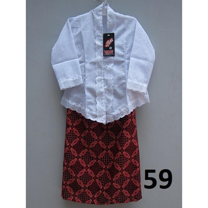 Sangat Laku Setelan Kebaya Anak Tk/Paud/Kebaya Putih/Kebaya Encim/Kebaya Putih