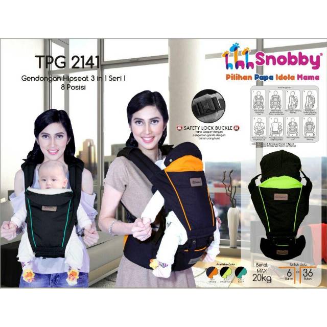 Gendongan Bayi Hipseat Snobby TPG 2141 / Gendongan Baby Hipseat Snobby