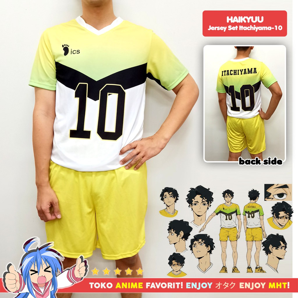 Kostum Anime Cosplay Haikyuu Itachiyama Jersey No. 10 - Sakusa Kiyoomi