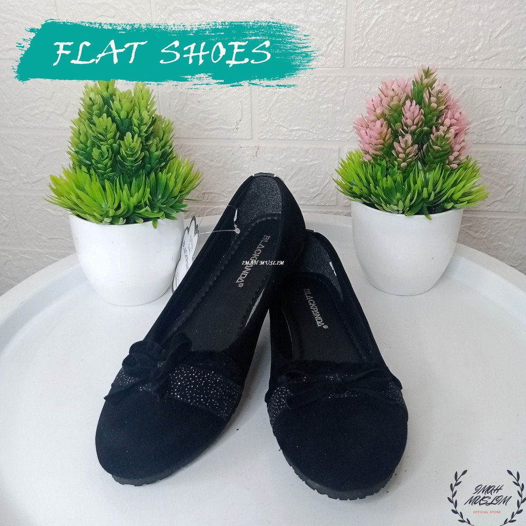 SEPATU WANITA FLATSHOES BLACKPANDA MODEL ZIKA ORI MURAH BISA COD