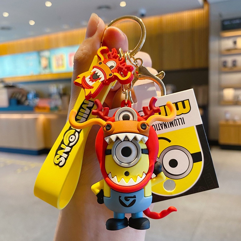 Mainan Gantungan Kunci Mobil / Tas Bentuk Kartun Minions Untuk Anak Laki-Laki / Perempuan