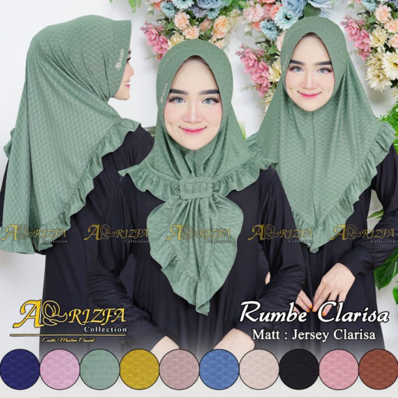 RUMBE CLARISSA BY AR RIZFA / JILBAB REMPEL / HIJAB REMPEL / JILBAB GESPER / JILBAB INSTAN / HIJAB IN