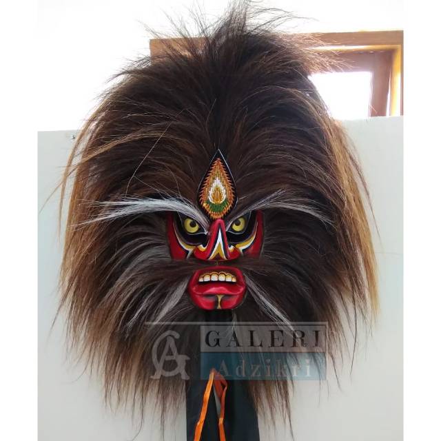 Topeng bujang ganong terbaru rambut full kuda