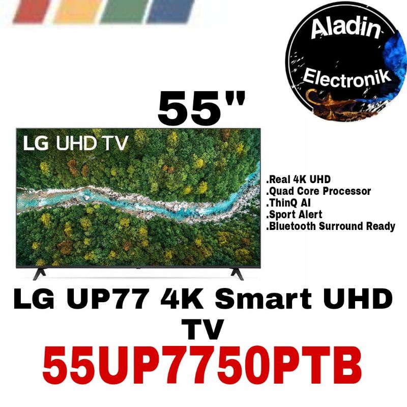 TV LG 55UP7750PTB LED SMART TV UHD 4K AI THINQ 55UP 55UP7750