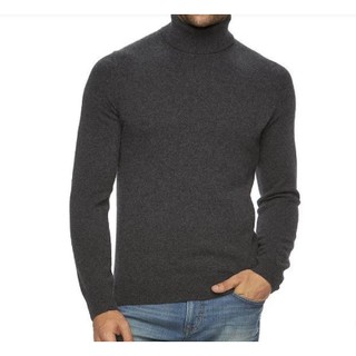 TURTLENECK DARK GREY - Turtle Neck Abu pria baju kaos leher tinggi korea | Shopee Indonesia