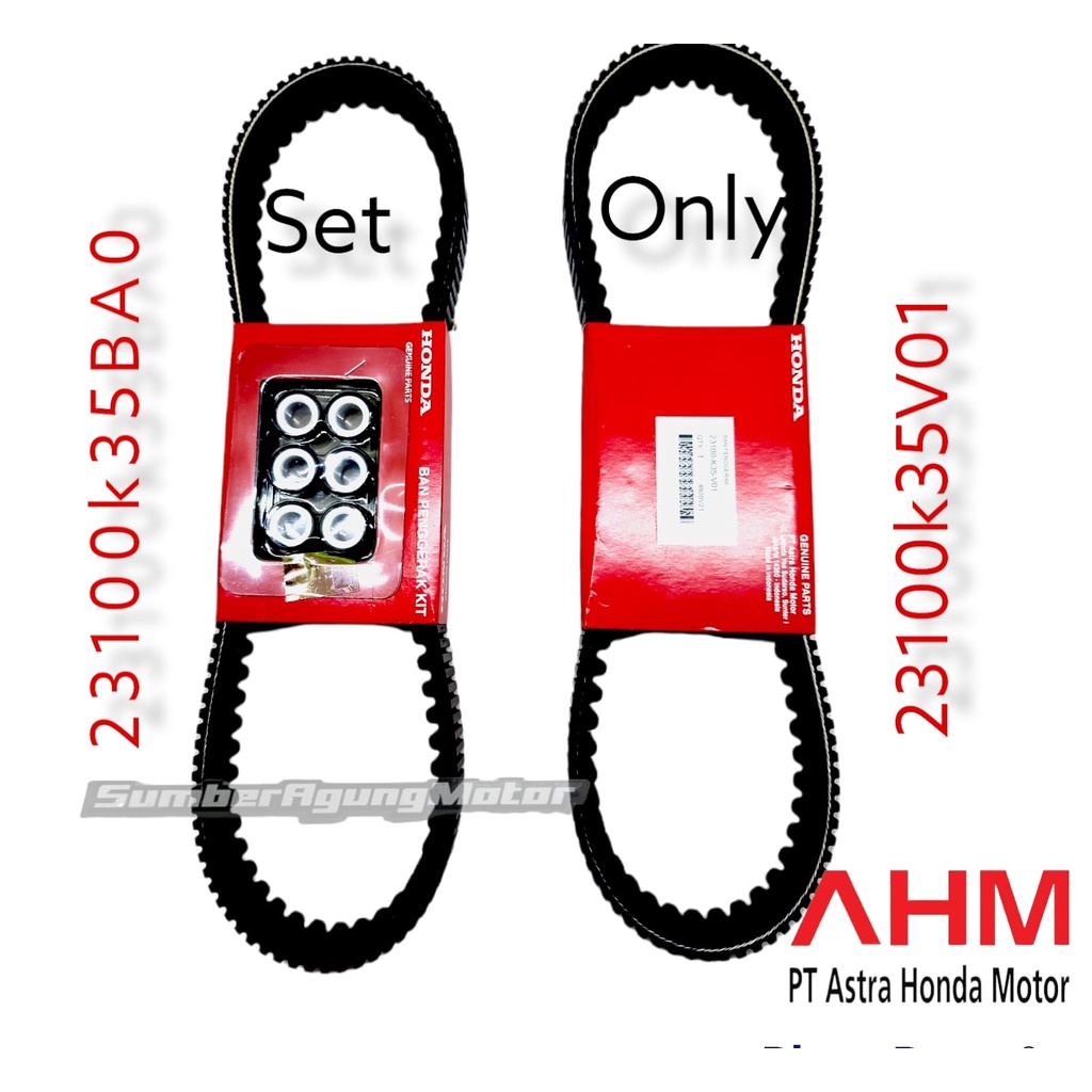 Vbelt Kit Vario 125 / 150 LED Original ORI kode k35 / Paket Set Roller V-belt Vanbelt Fanbelt 23100-