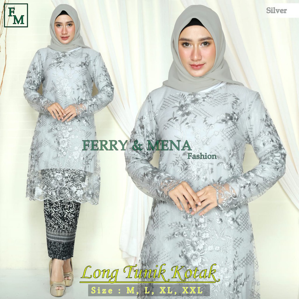 NEW ARRIVAL - set kebaya kartika 3D - kebaya modern - pakaian  pesta -  tunik kebaya - tulle kebaya