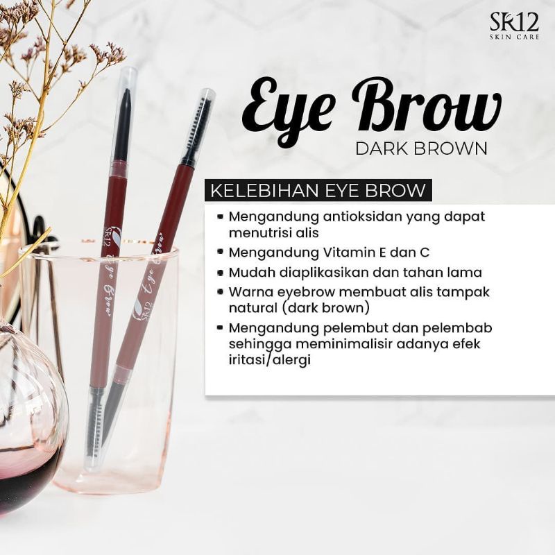 [NEW PRODUCT] EYE BROW SR12 DARK BROWN / PENSIL ALIS / EYEBROW ANTI LUNTUR