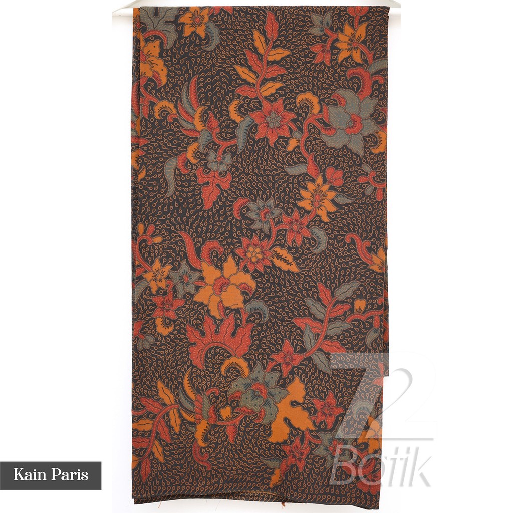 KAIN BATIK PREMIUM Bahan Paris Motif Kembang Orange Oranye Oren Merah Bata Hijau Daun 725376 Cap 72 Jarik Jarit Samping Kebat Panjang Batik Paris Modern Premium Bahan Seragam Batik Pernikahan Kantor Keluarga Murah Kamen Jadi Batik Bali Lembaran