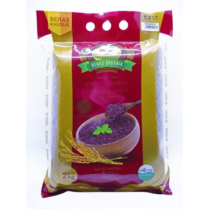 

MD ORGANIC RED RICE KUPAS KULIT / BERAS MERAH ORGANIK KUPAS KULIT 2KG