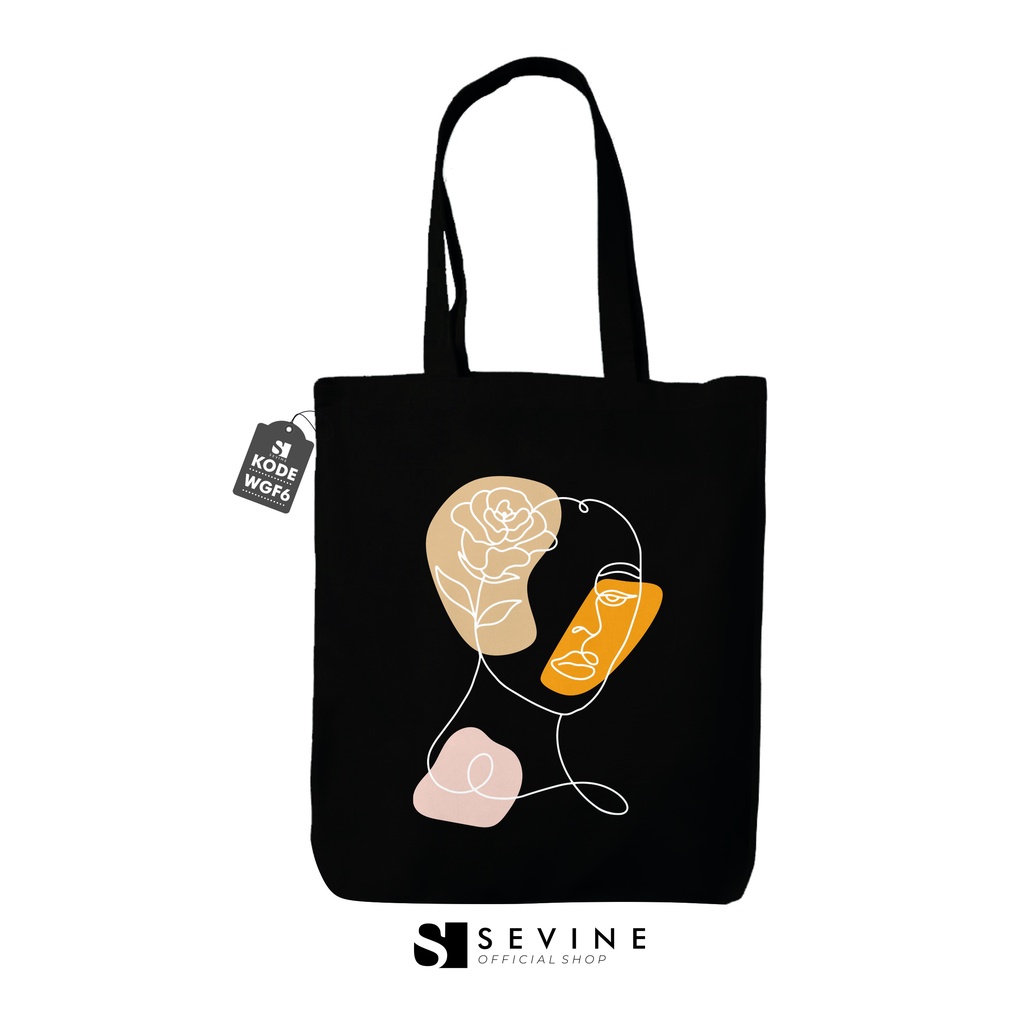 Sevine Tote bag Tas Wanita Fashion Totebag Resleting Nordic Black Series - WGF6