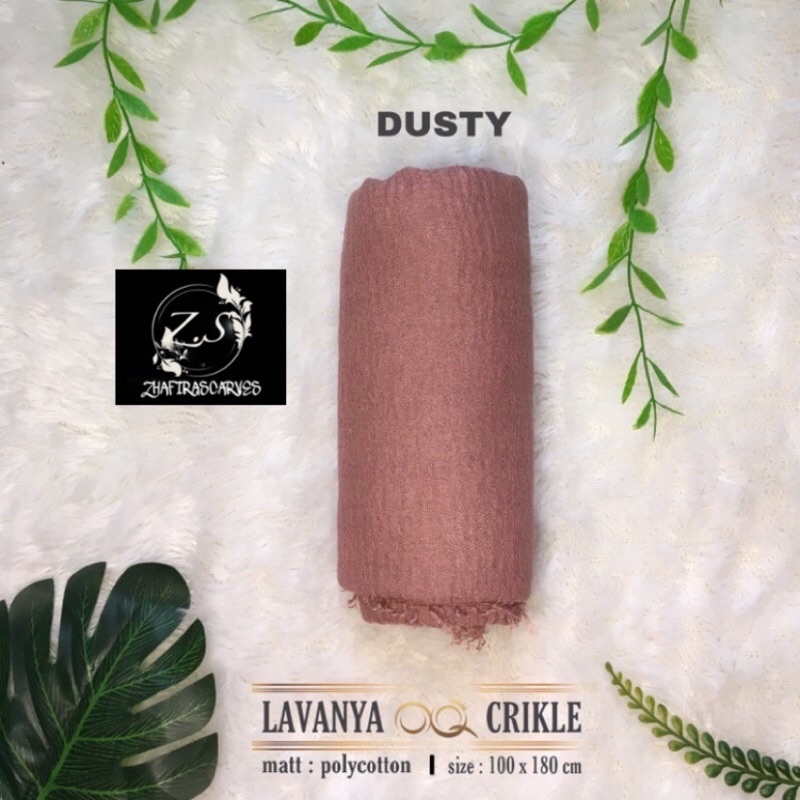 HIJAB Best Seller PASHMINA CRINKLE / CRINCLE - PASHMINA CUTTON CRINKLE / NEGRO / KUSUT-Dusty