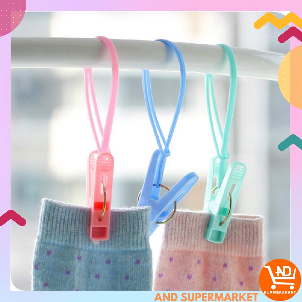 AND COD 12PCS ALAT JEMUR PENJEPIT JEMURAN TALI ANTI ANGIN / JEPITAN BAJU HANGER RT-134-JJT