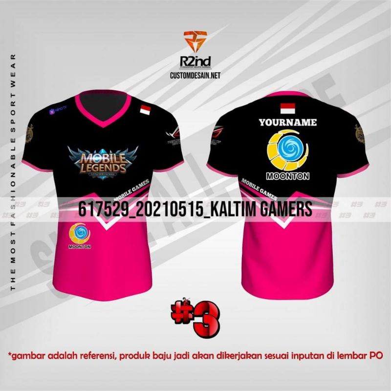 Jersey Mobile Legends Costume Desain Suka Suka Original Regar Sport