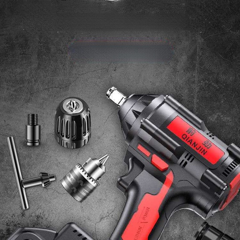 {2 PCS baterai}128V Cordless Impact Wrench 98V Brushless  650n.m Bor Obeng Kunci 98 Volt