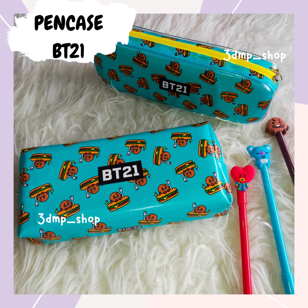 Tempat Kotak Pensil Pencase BT21 BTS KPOP LS Cooky Tata Shooky rj chimmy mang