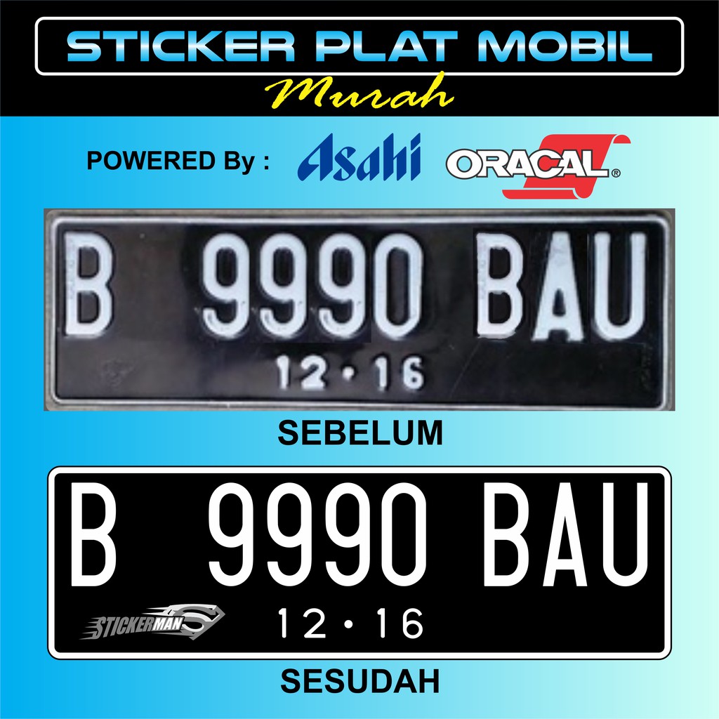Stiker Plat Nomor Mobil Murah Shopee Indonesia