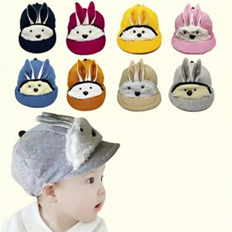 TOPI BAYI LUCU - TOPI ANAK KARAKTER - MOTIF KELINCI