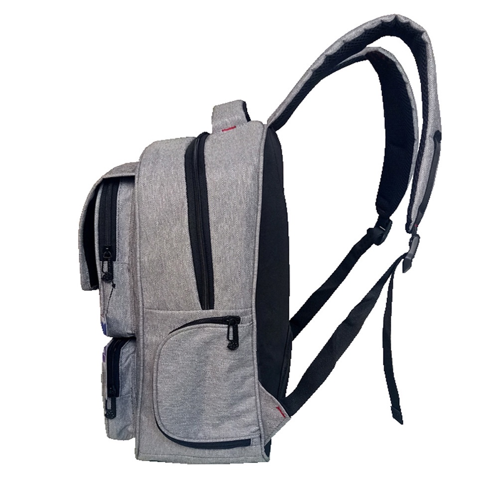 Backpack Tas Sekolah Tas Kerja Tas Ransel Laptop Mode Casual Urban AA OO26 silver edision  Original + Raincover