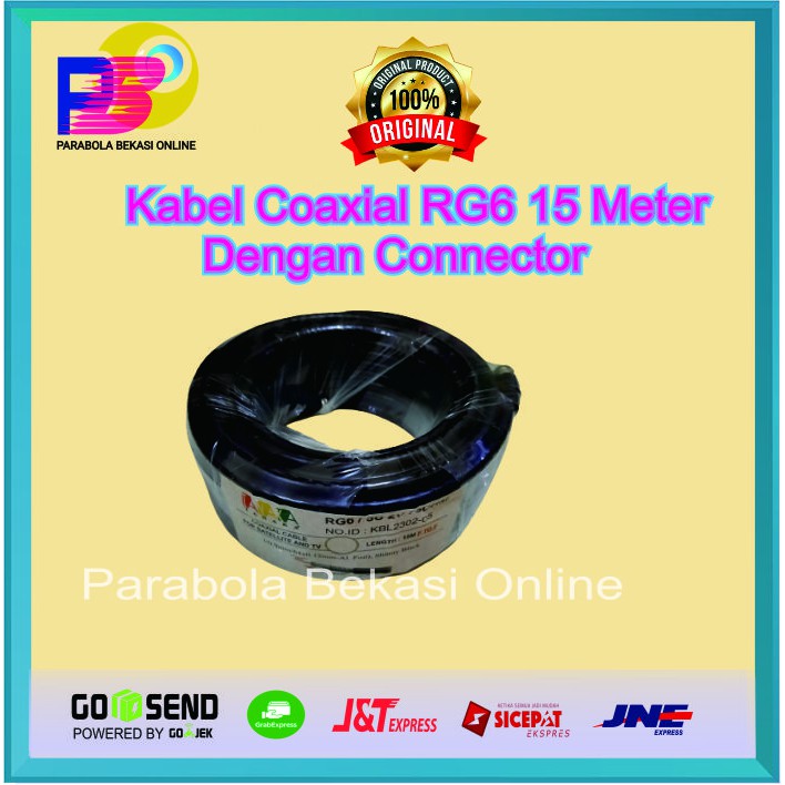 Kabel Coaxial RG6 Panjang 15 Meter