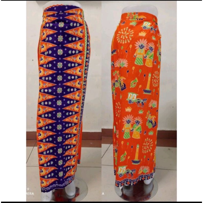 Rok betawi / rok batik pucuk rebung halus motif ondel2
