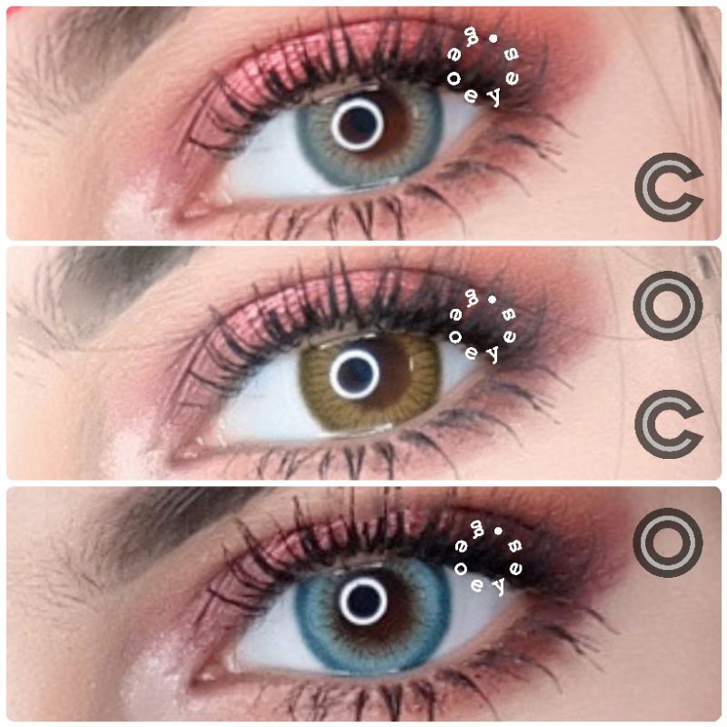 Softlens EOS Coco - Soflens Warna Gray Brown Blue bisa Minus