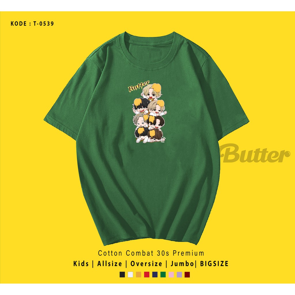 T0539 T-SHIRT / KAOS UNISEX / TUMBLR TEE / REAL PICTURE KPOP BTS BUTTER ANIME / IMPORT / ARMY