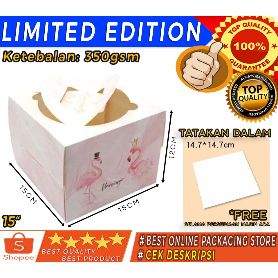 

DUS KUE KERTAS CANTIK UKURAN 15X15X12CM - JP1501