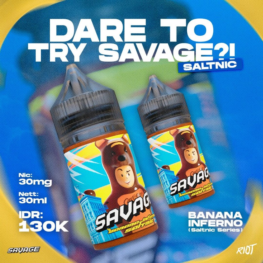 LIQUID SAVAGE BANANA INFERNO SALT 30ML 30MG