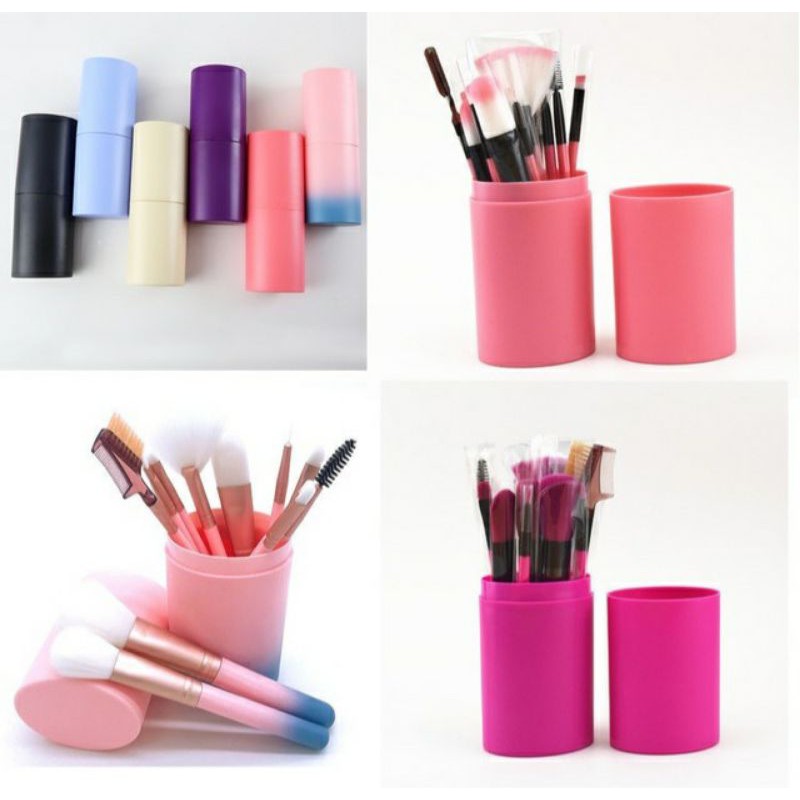 Kuas Make Up Tabung 12 in 1 / Make Up Tools / Brush Make Up Isi 12pcs