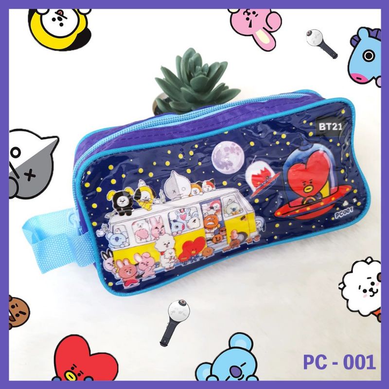 KOTAK PENSIL BT21/KOTAK PENSIL KARAKTER BTS MURAH GROSIR/PENSIL CASE