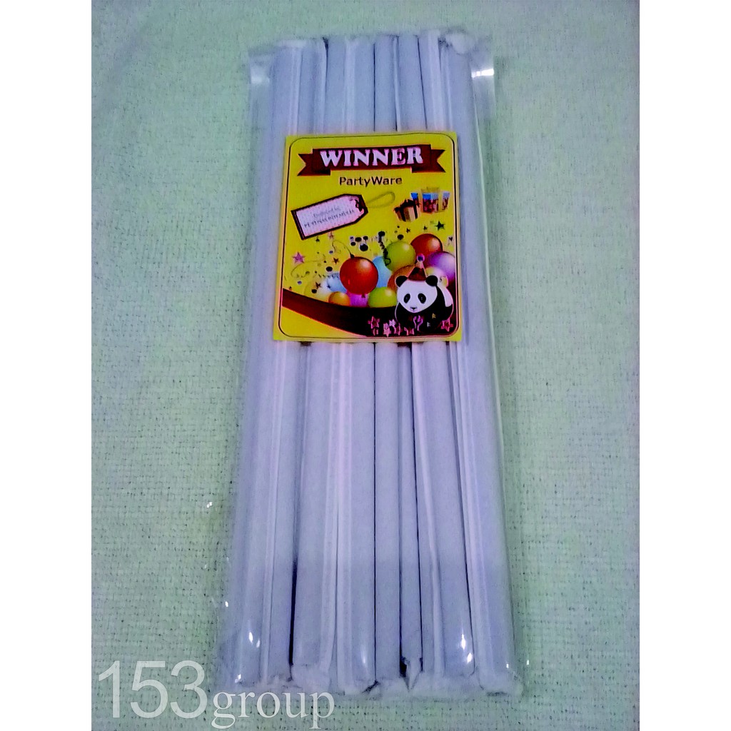 WInner Sedotan Plastik Bengkok Bungkus Kertas, Hitam 6" , 25pcs/pak